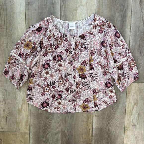 Knox Rose Womens Floral Peasant Top Size XXL Cottagecore Boho Fairy Hippie Flowy - Picture 3 of 11